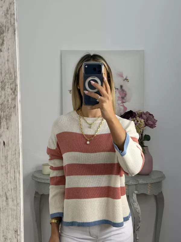 Jersey Davinia raya rosa