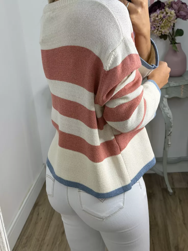 Jersey Davinia raya rosa