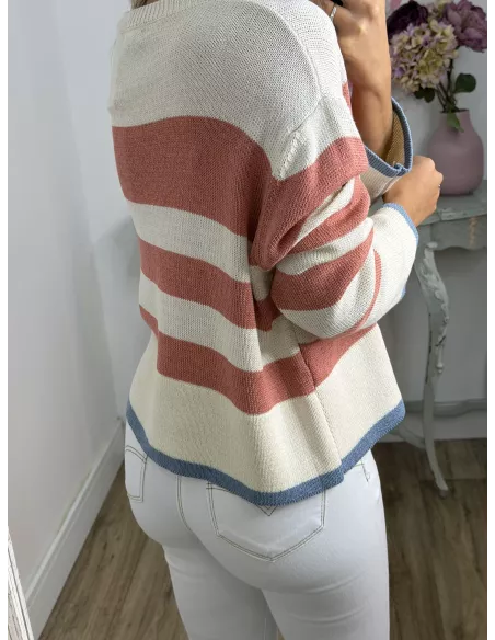 Jersey Davinia raya rosa