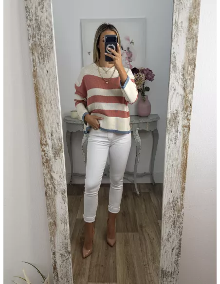 Jersey Davinia raya rosa