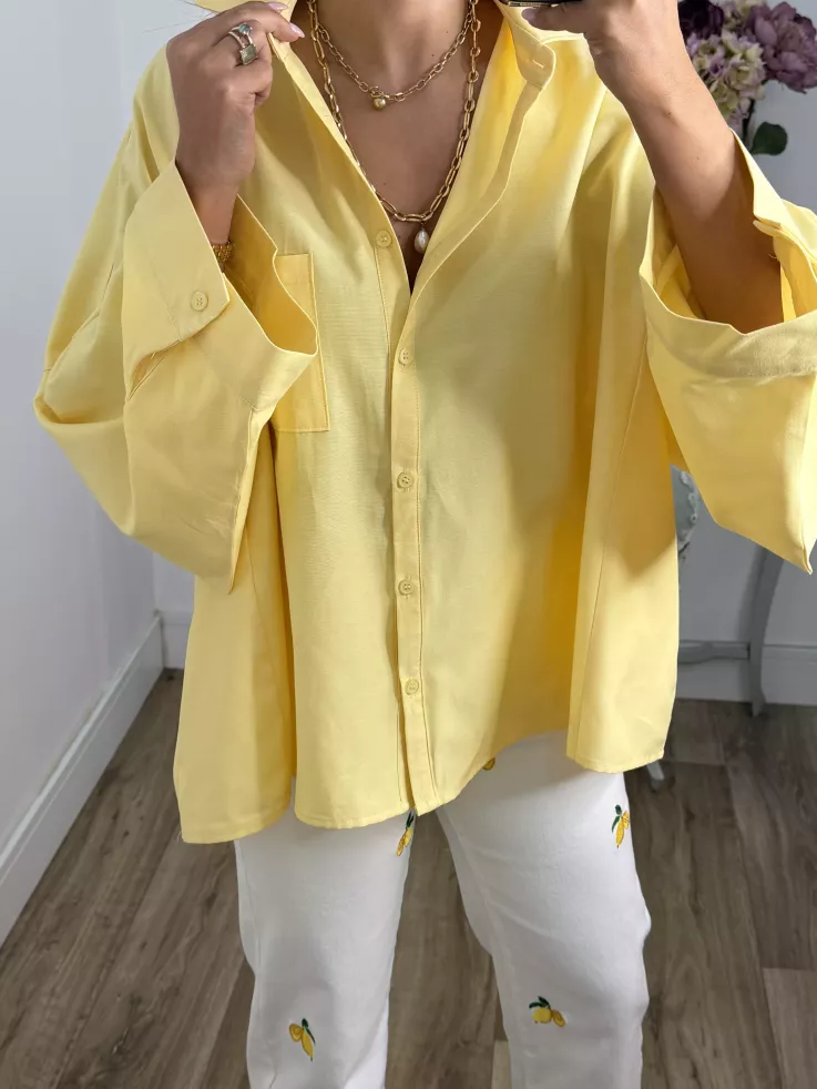 Camisa crop amarilla