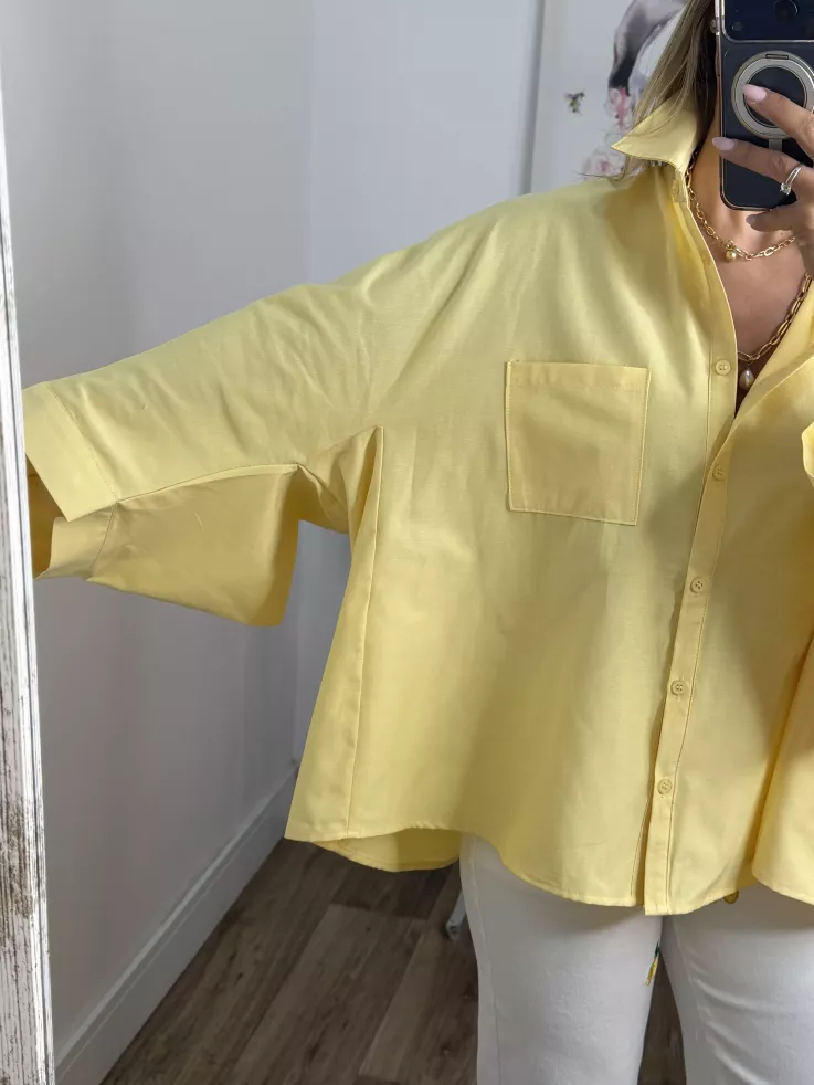 Camisa crop amarilla