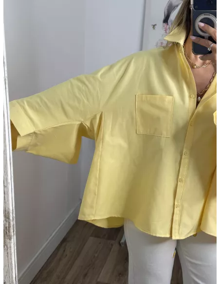 Camisa crop amarilla