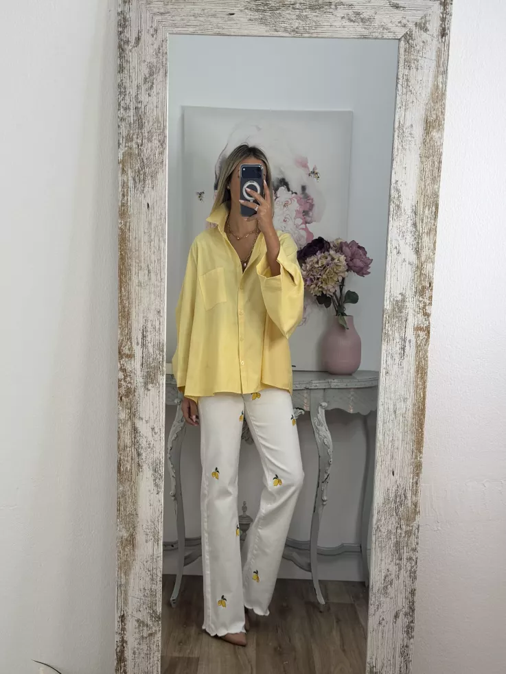 Camisa crop amarilla