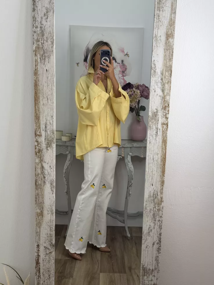 Camisa crop amarilla