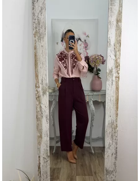 Pantalón Lu burdeos