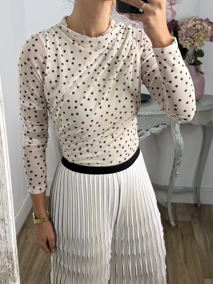 Body tull  linares beige y negro