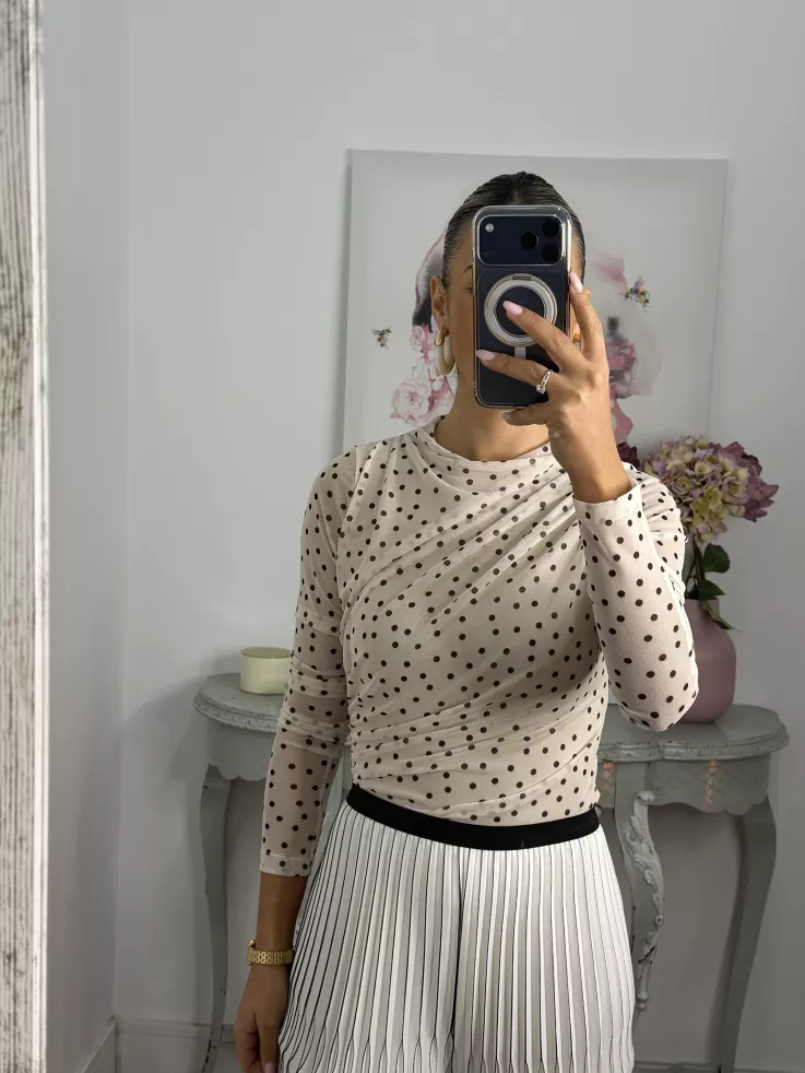 Body tull  linares beige y negro