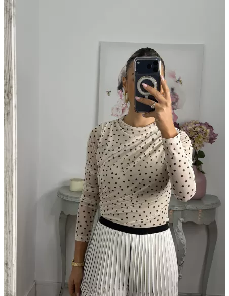 Body tull  linares beige y negro