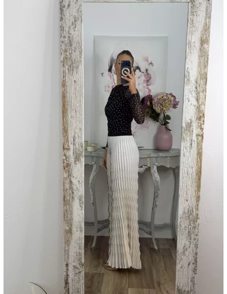 Body tull  linares negro y beige