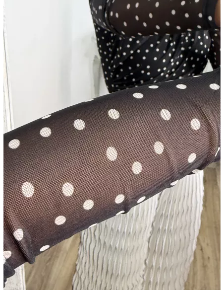 Body tull  linares negro y beige