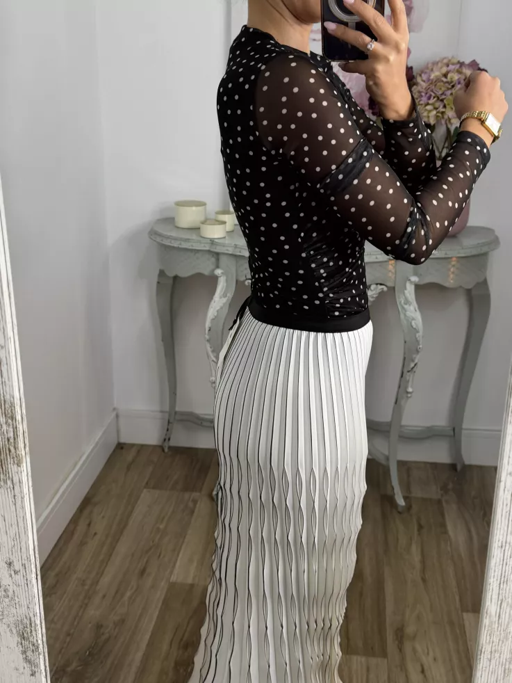 Body tull  linares negro y beige