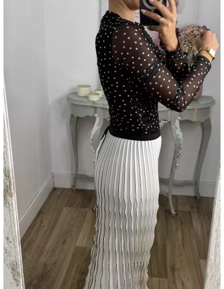 Body tull  linares negro y beige