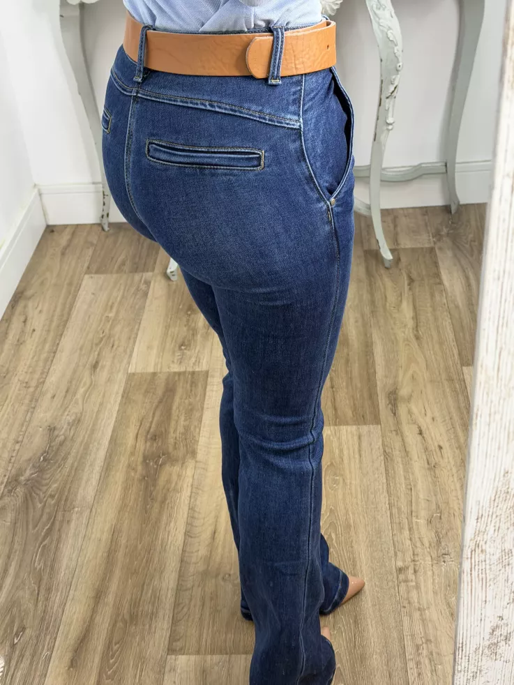 Cinturón piel camel hebilla dorada