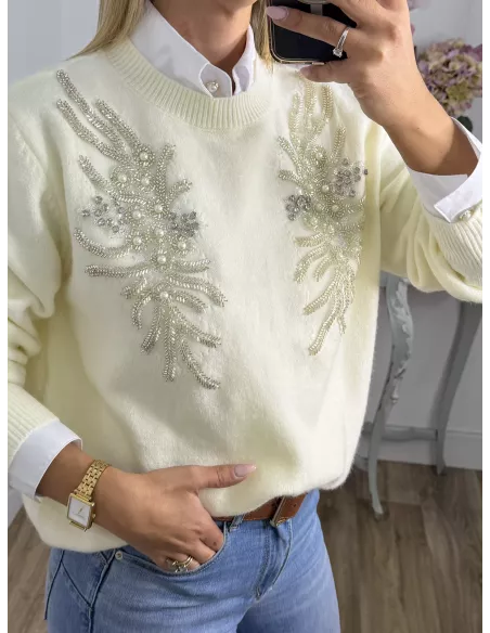 Jersey alas hueso lentejuelas