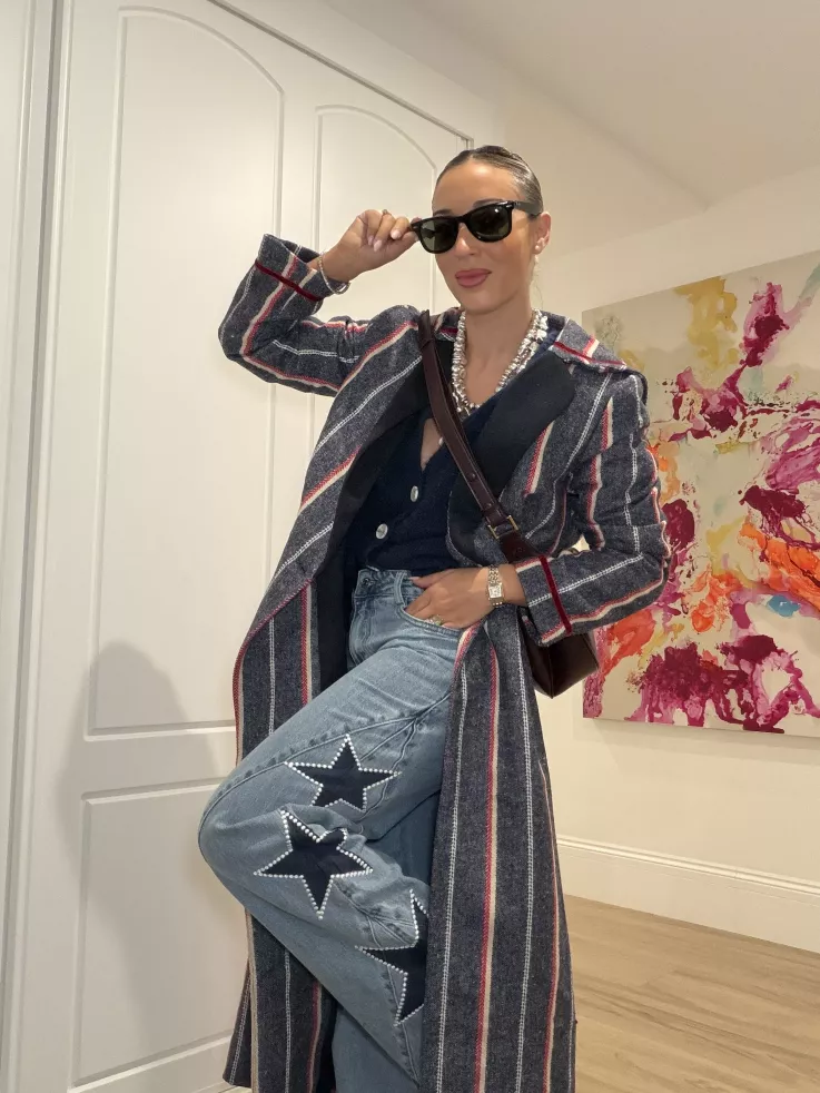 Jeans denim estrella azul