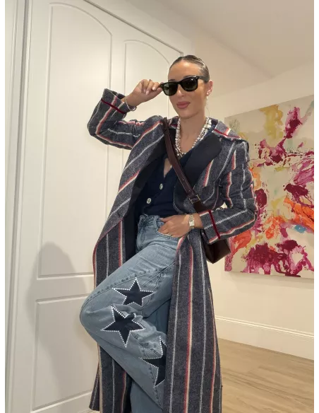 Jeans denim estrella azul