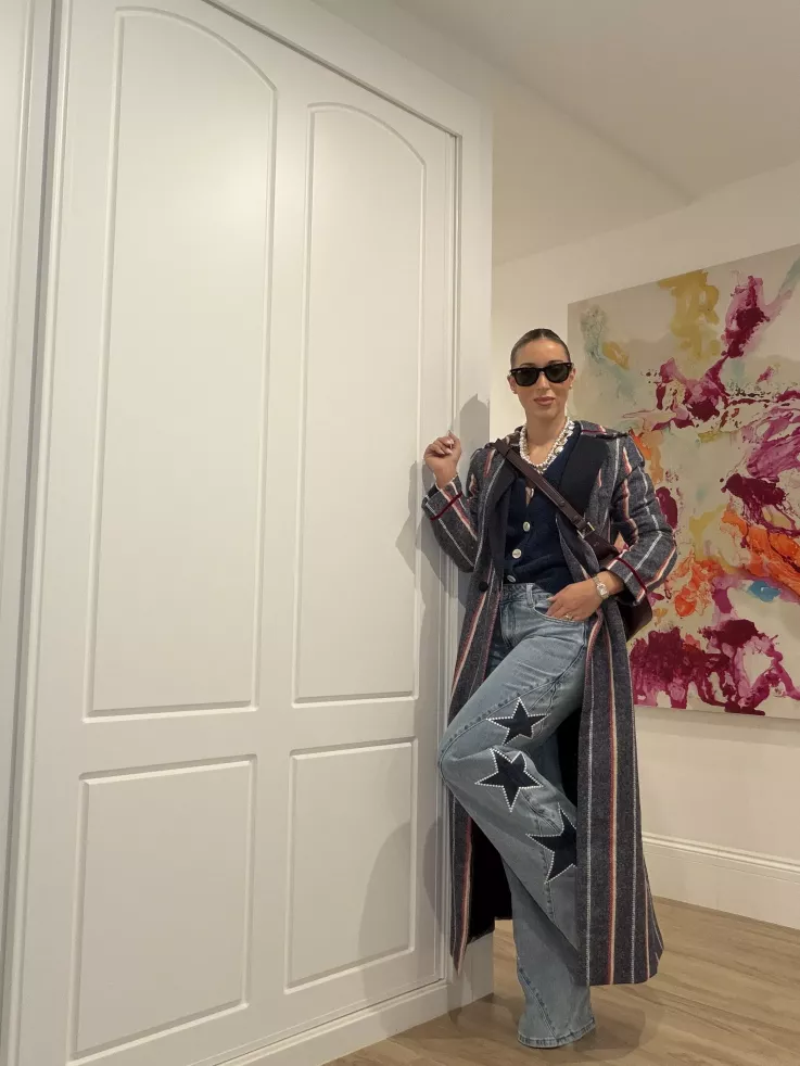 Jeans denim estrella azul