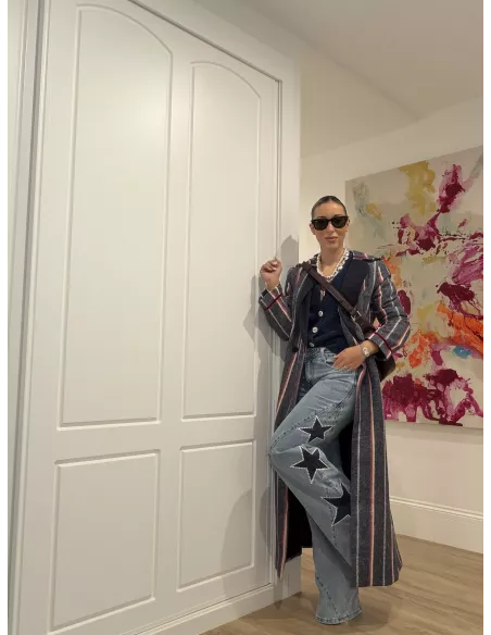 Jeans denim estrella azul