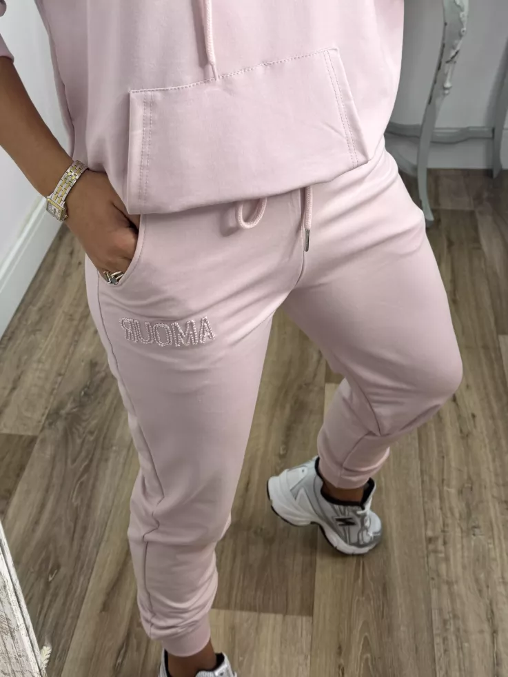 Conjunto sport Amour rosa