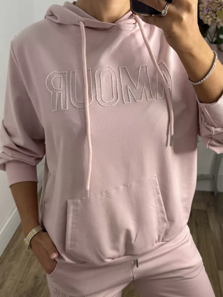 Conjunto sport Amour rosa