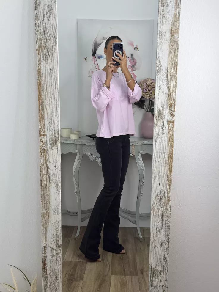 Camiseta Algodón bolsillo rosa