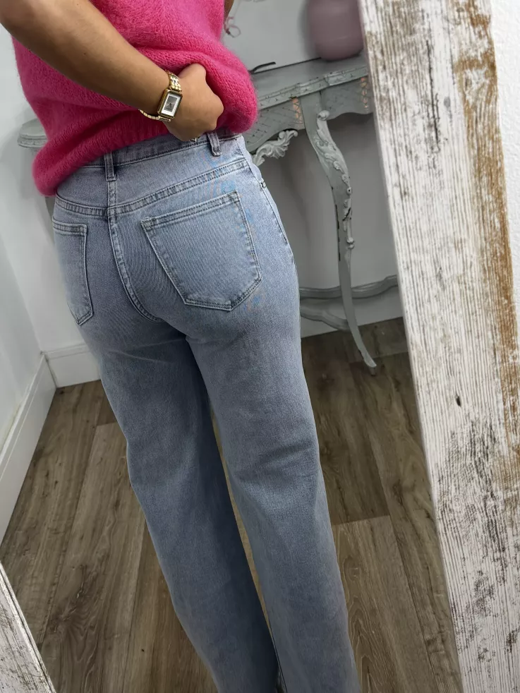 Jeans corazones rosa