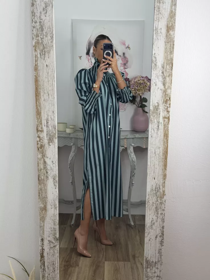 Vestido rayas anchas azules