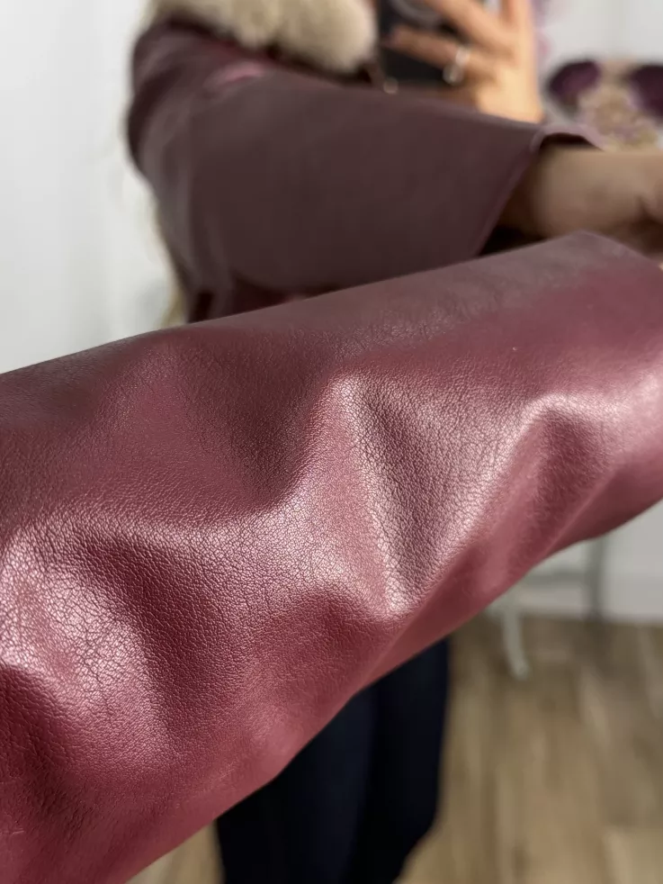 Chaqueta Caleta pelo beige