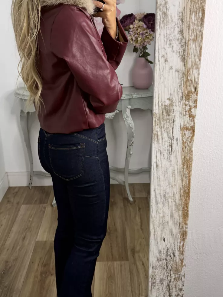 Chaqueta Caleta pelo beige