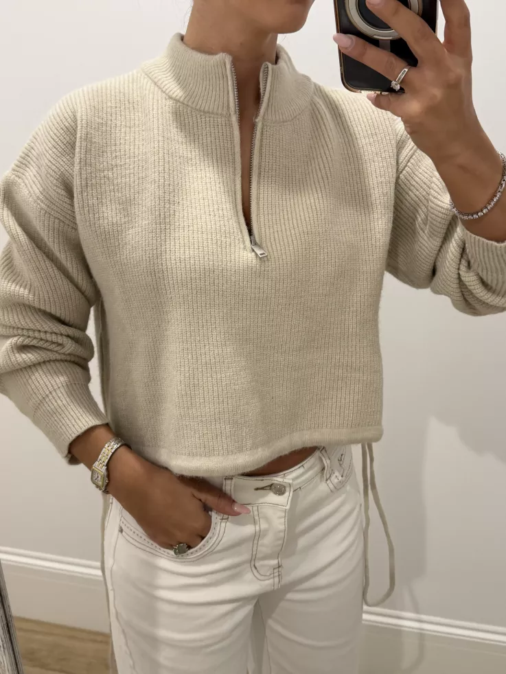 Jersey corto beige ajustable