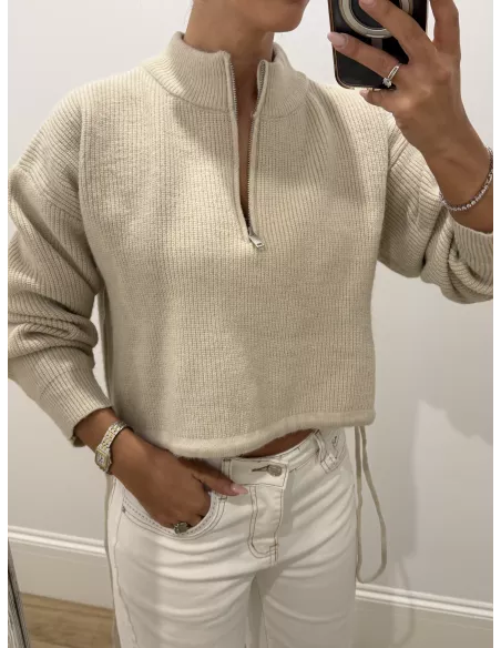 Jersey corto beige ajustable