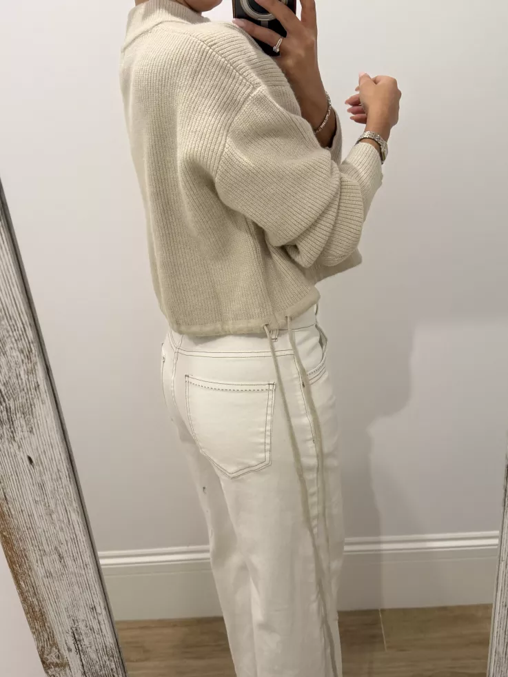 Jersey corto beige ajustable