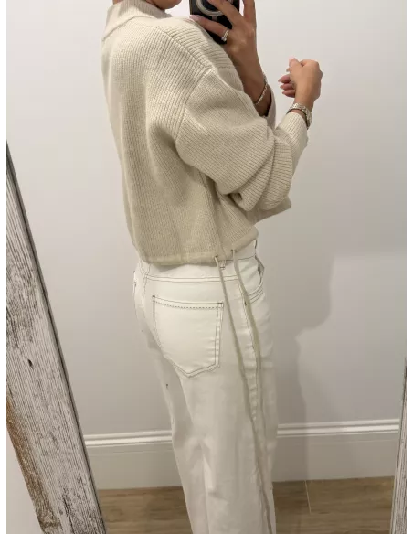 Jersey corto beige ajustable