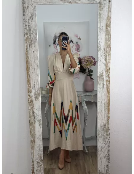Vestido Nalea beige