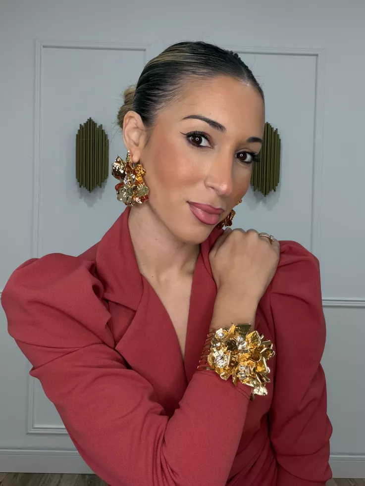 Pendientes flor grande