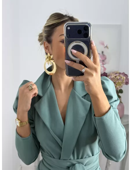 Pendientes aro grande con flor