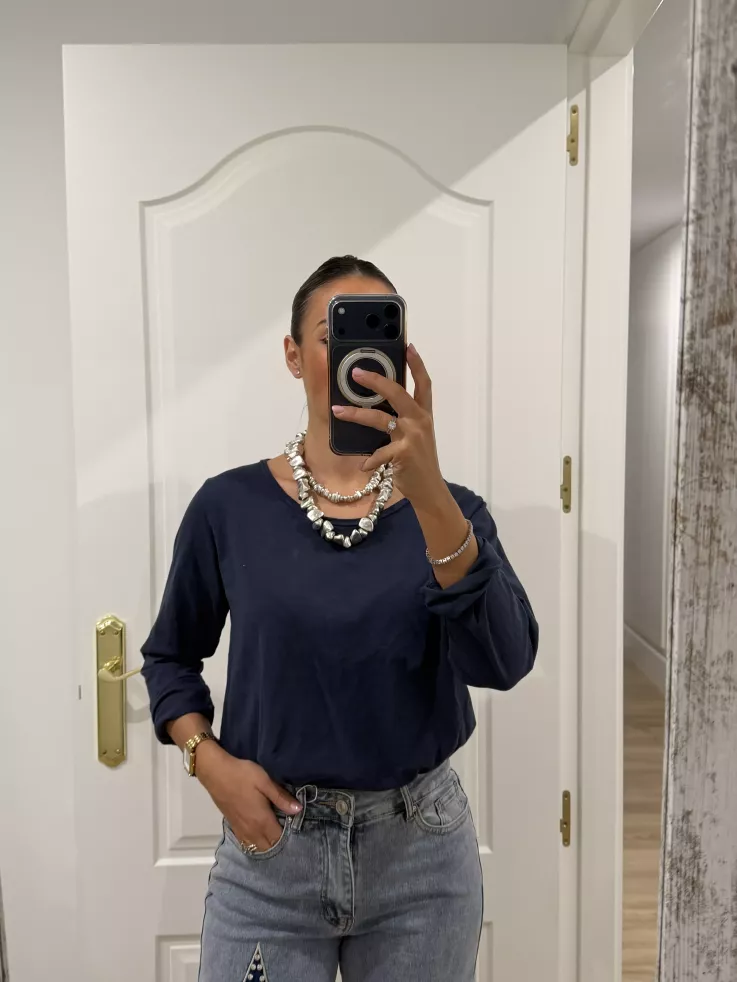 Camiseta Balance azul marino