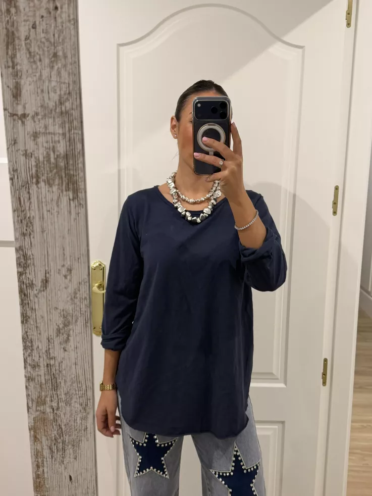 Camiseta Balance azul marino