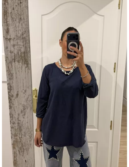 Camiseta Balance azul marino