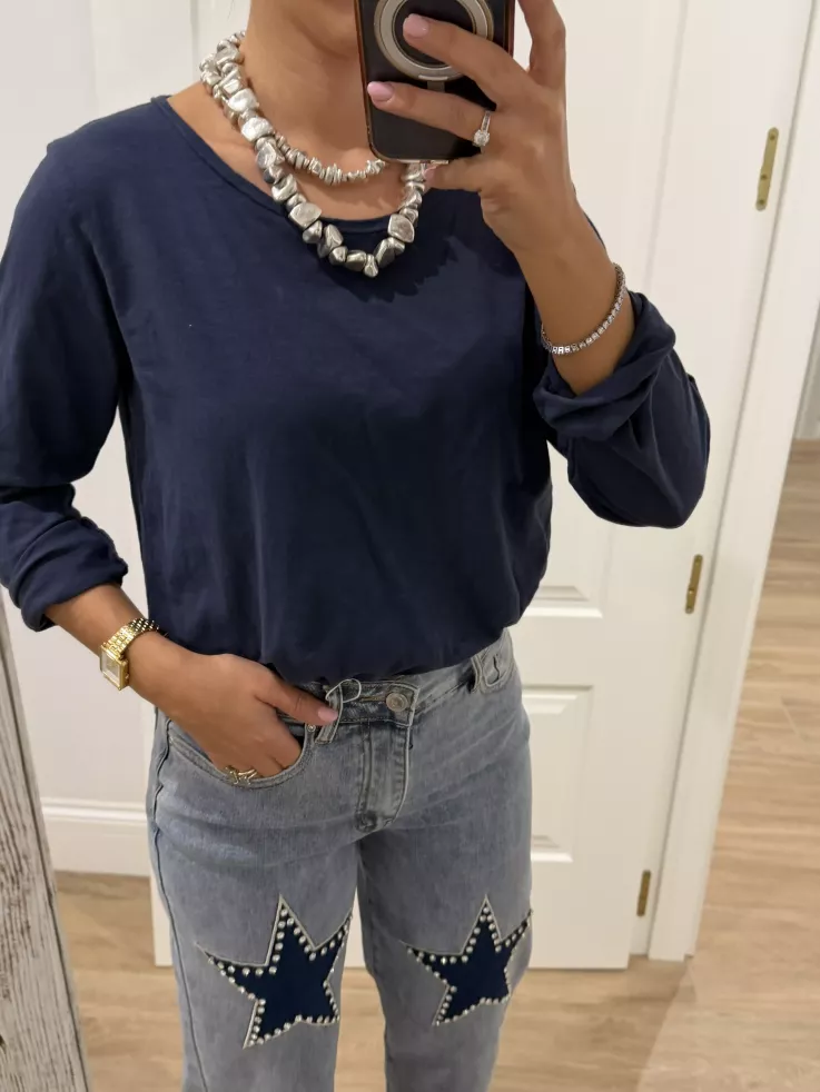 Camiseta Balance azul marino