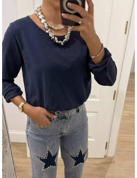 Camiseta Balance azul marino