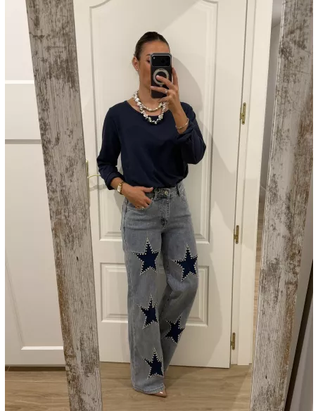 Jeans estrellas parte delantera