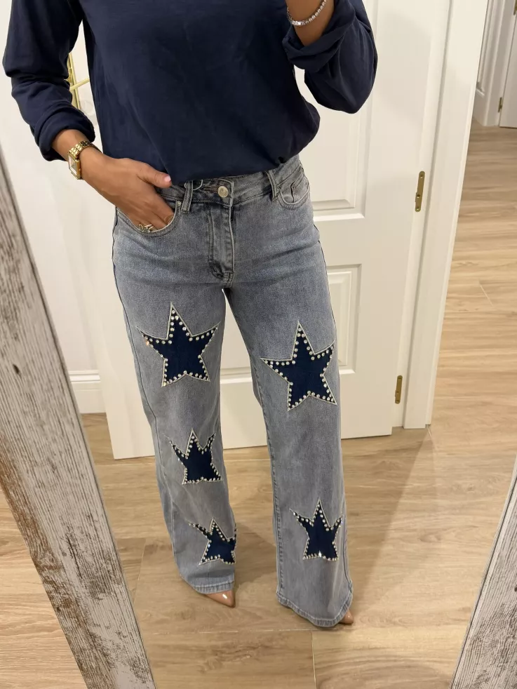 Jeans estrellas parte delantera