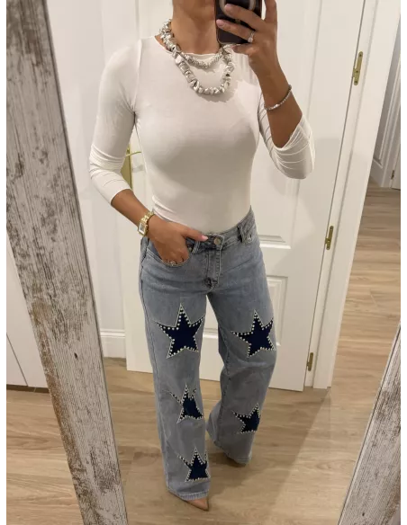 Jeans estrellas parte delantera