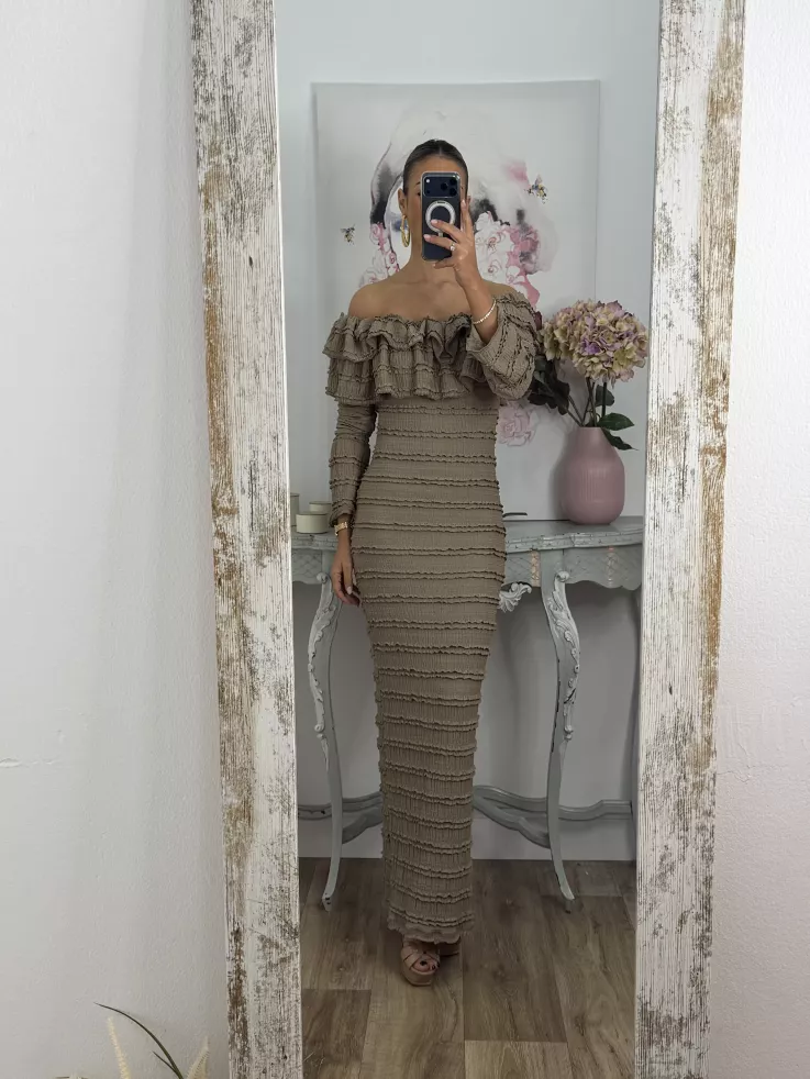 Vestido Raysa taupe