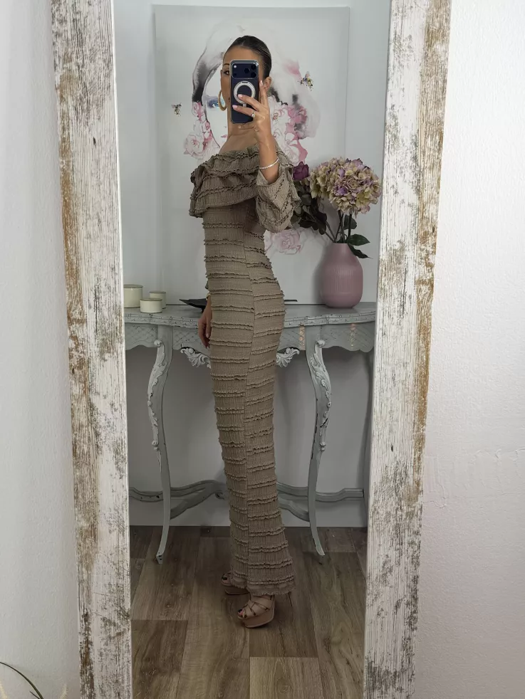 Vestido Raysa taupe
