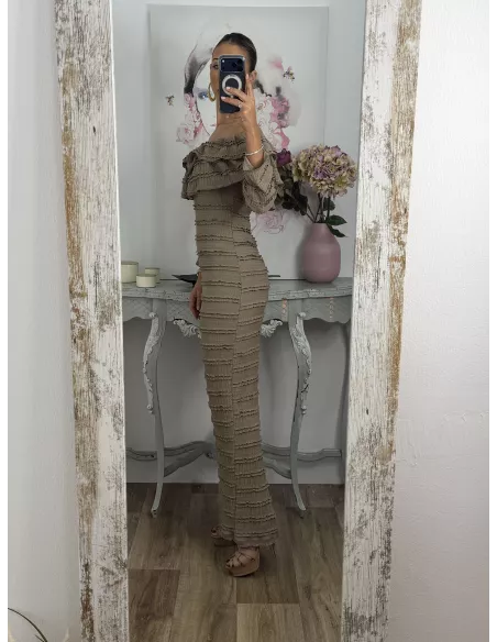 Vestido Raysa taupe