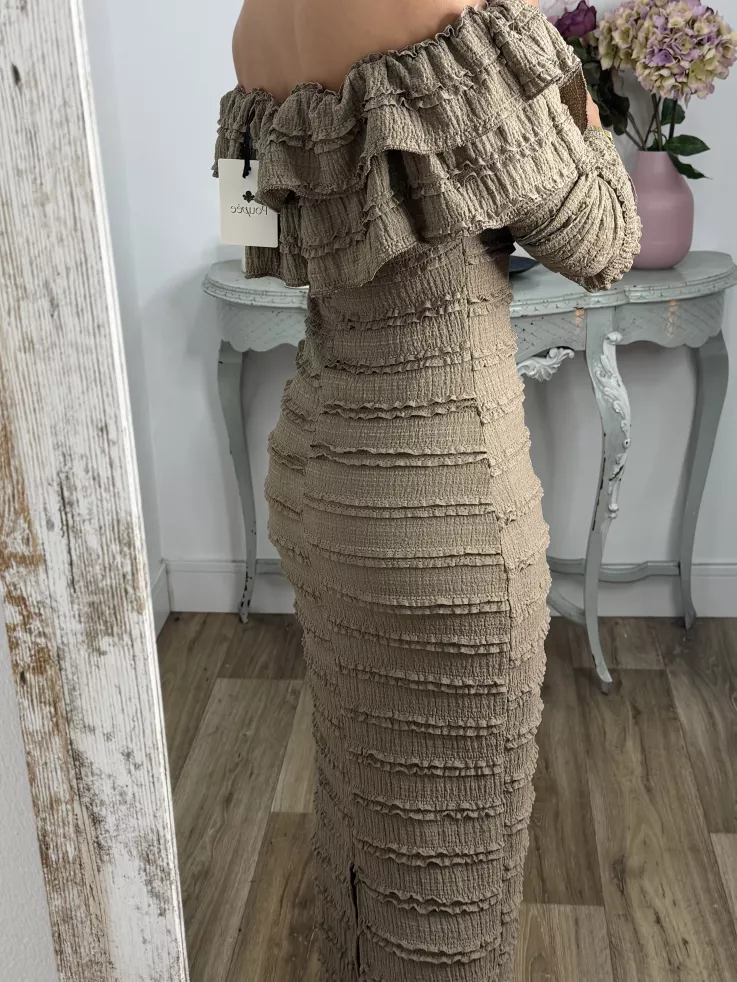 Vestido Raysa taupe