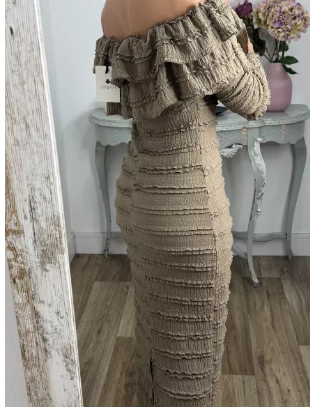 Vestido Raysa taupe